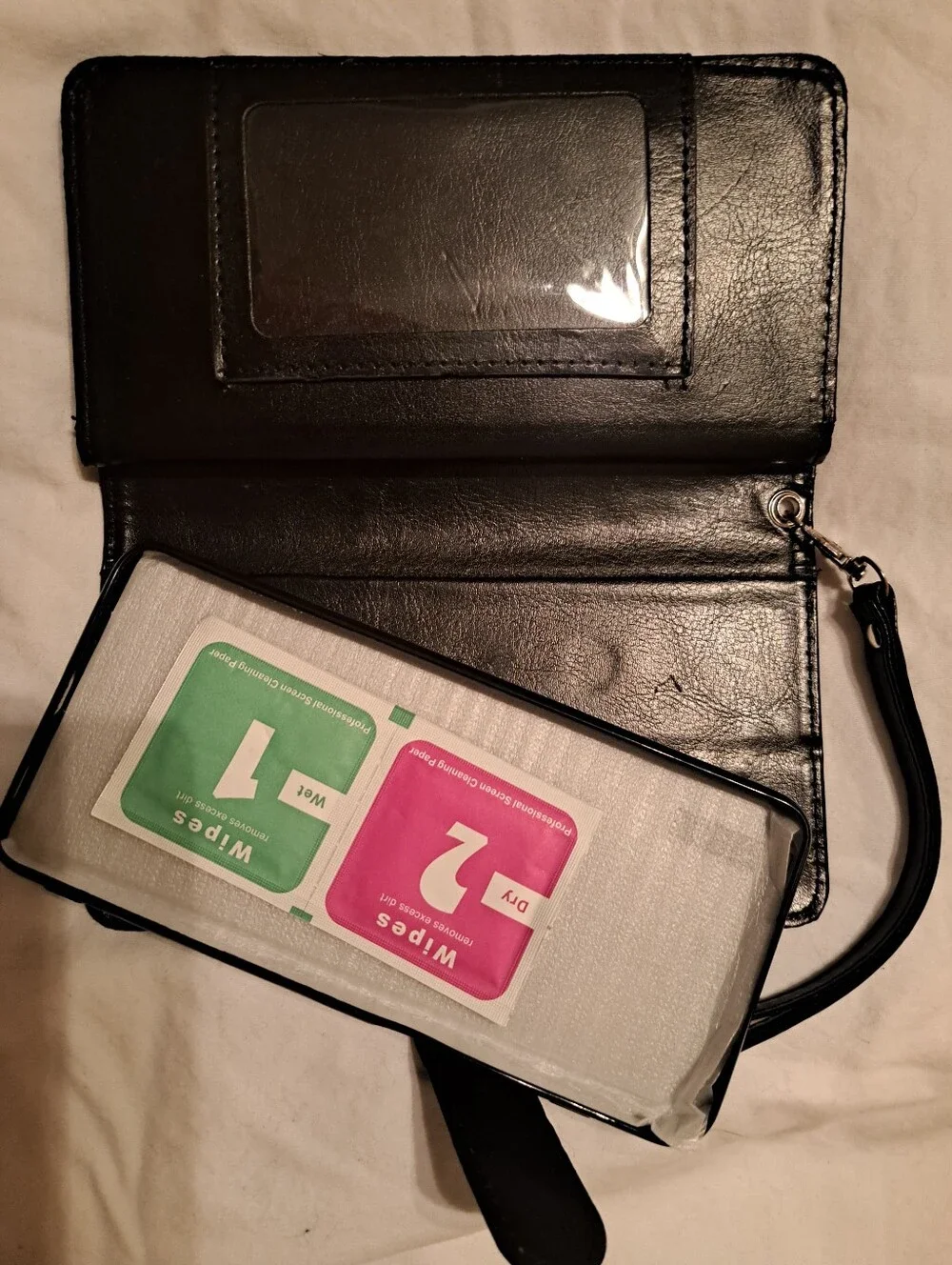 Classic Black Wristlet Wallet Phone Case - NEW - Samsung Galaxy A53